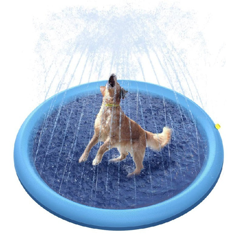 Piscina para mascotas con rociadores