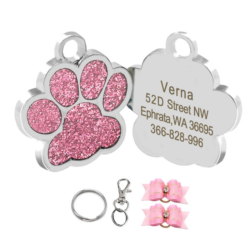 Dije de huella brillosa para collar