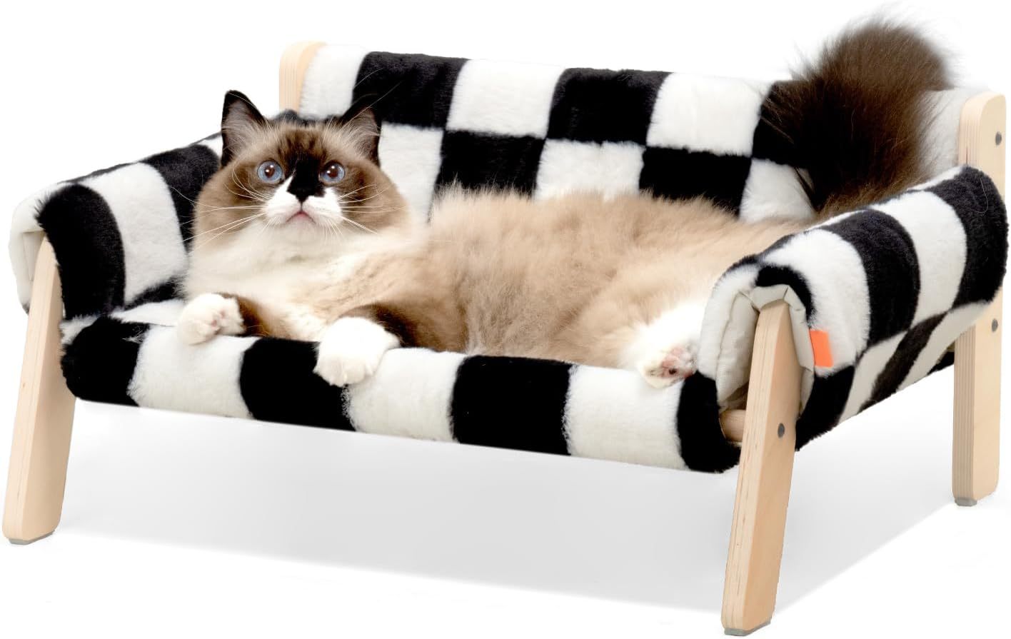 Cama cuadriculada para mascotas