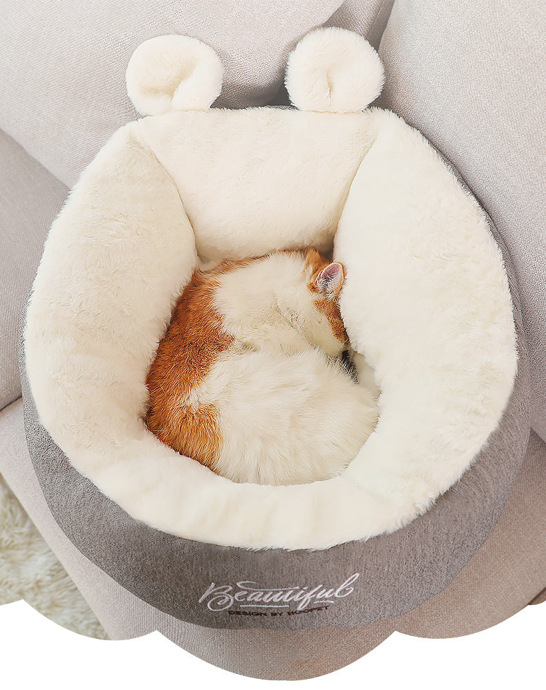 Cama para mascotas con orejas