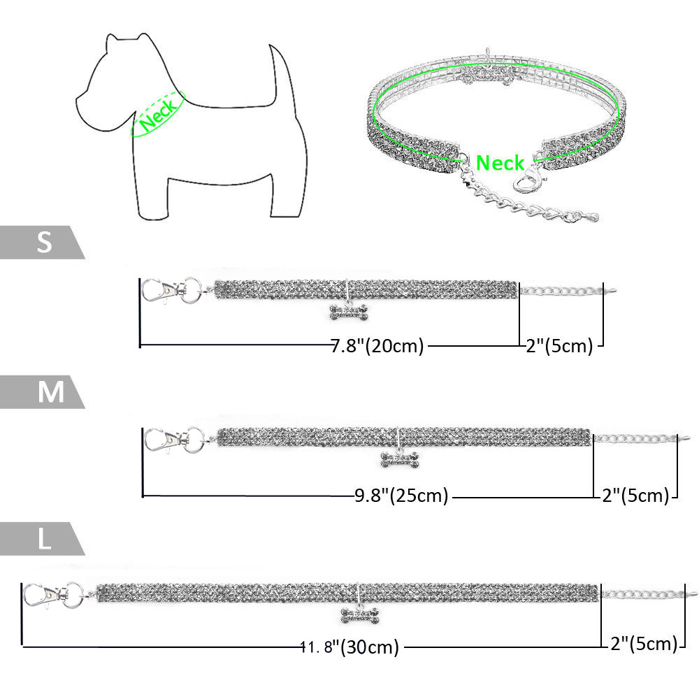 Collar con pedrería para perros