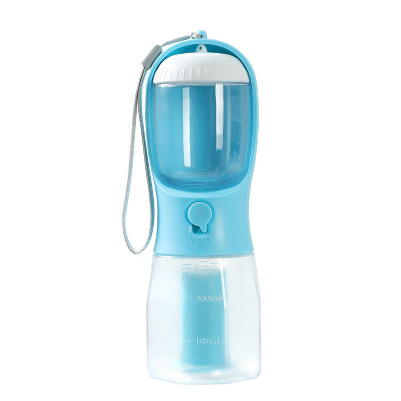 Dispensador portátil  para perros, bebida, comida, bolsa de basura, tres en uno.