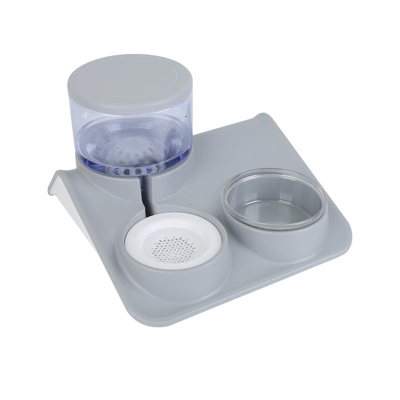 Doble dispensador de agua y comida