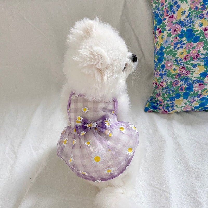 Vestido flores para mascotas
