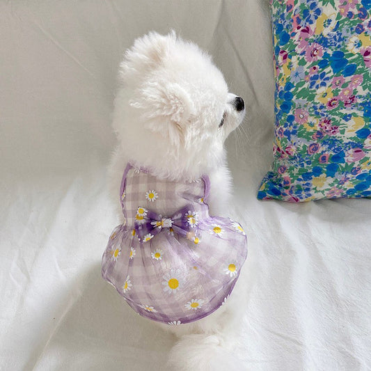 Vestido flores para mascotas