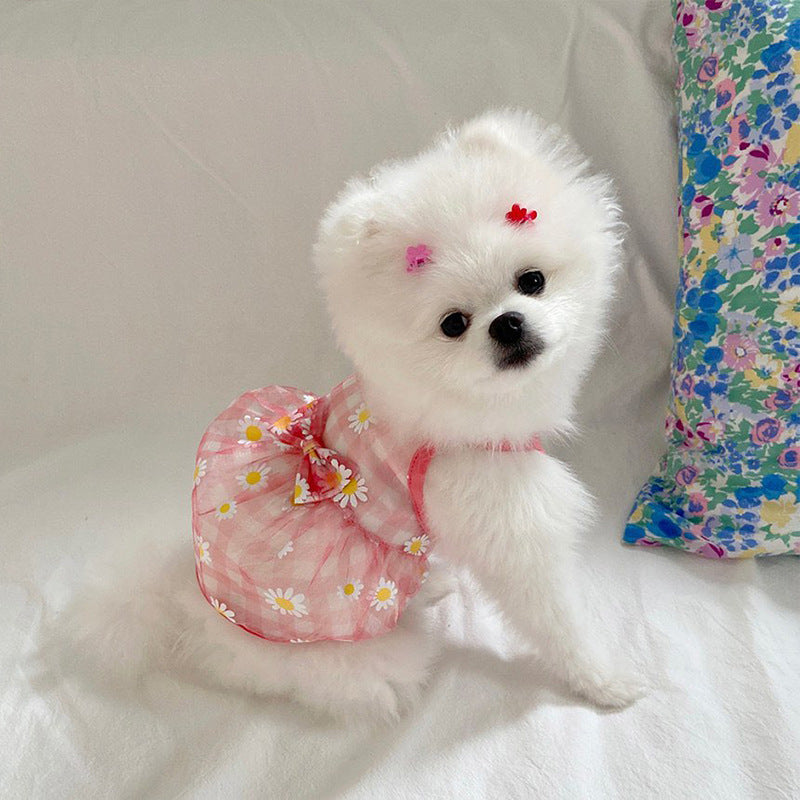 Vestido flores para mascotas