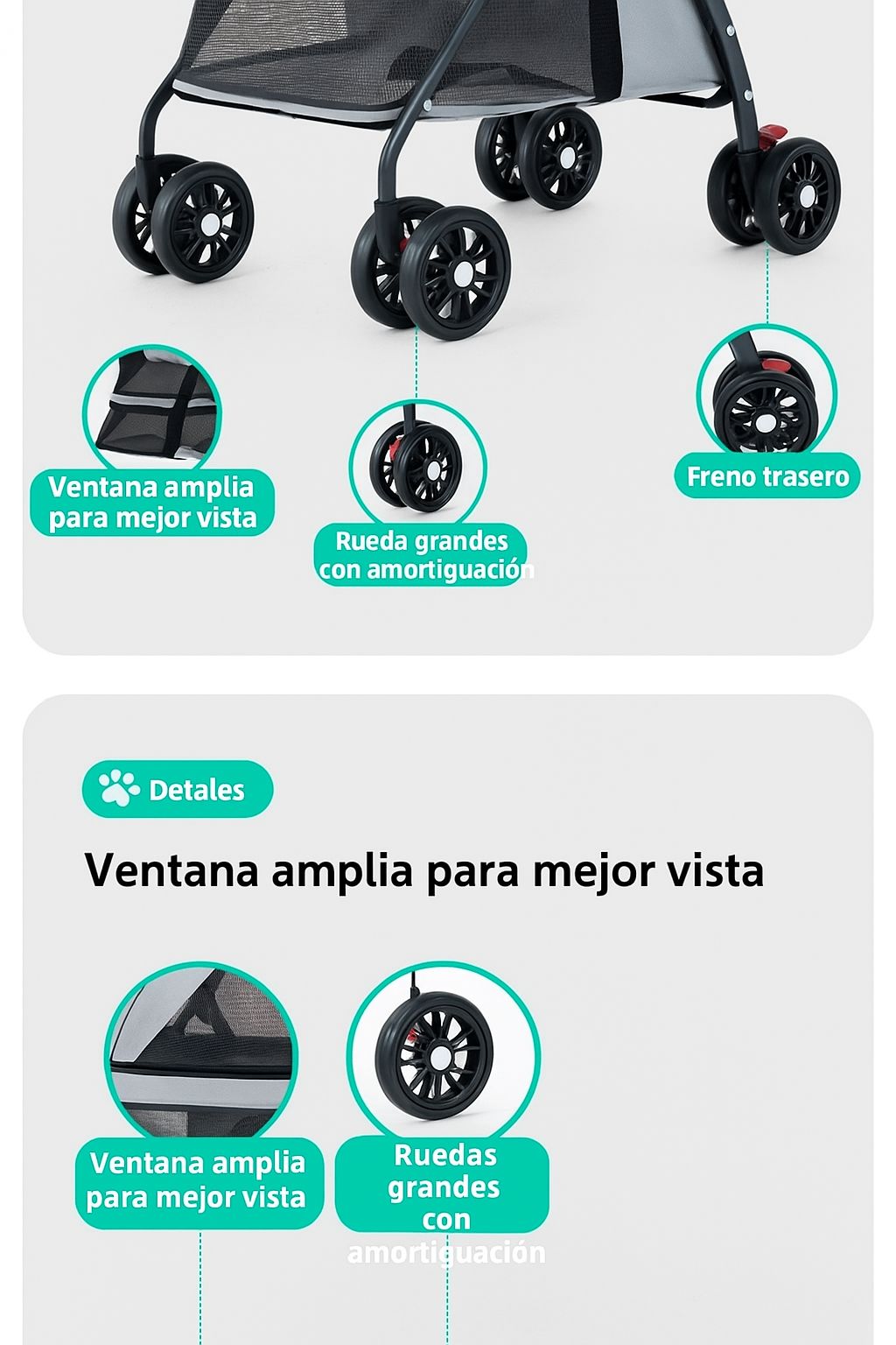 Carriola para mascotas