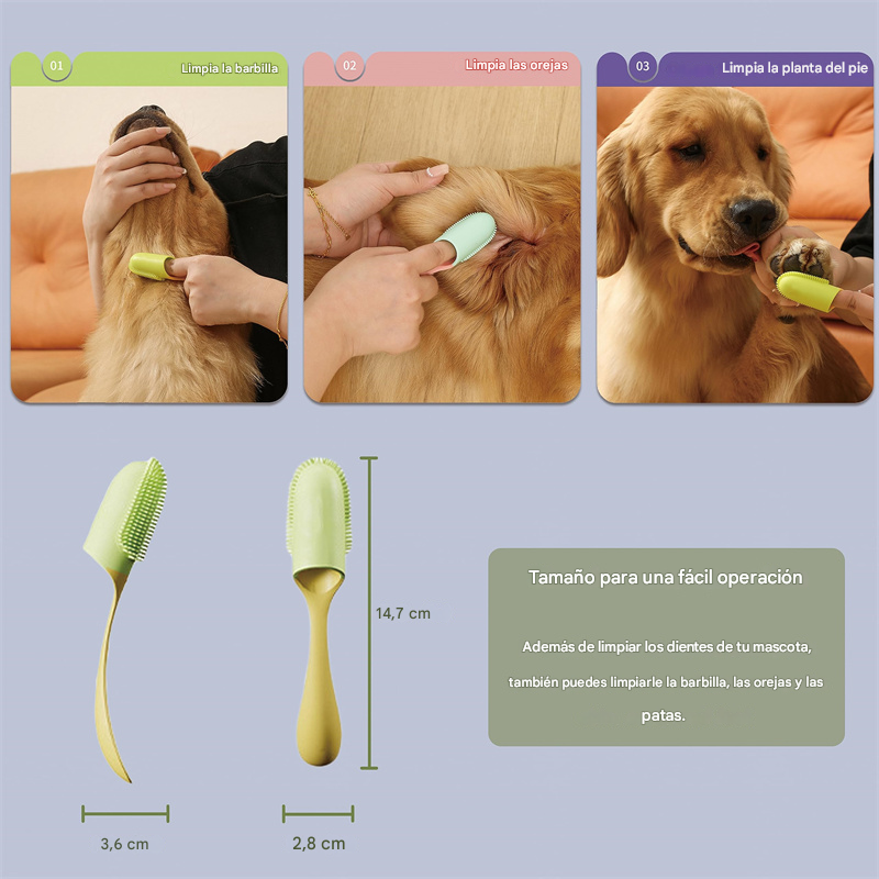 Dedal para lavar dientes a mascotas