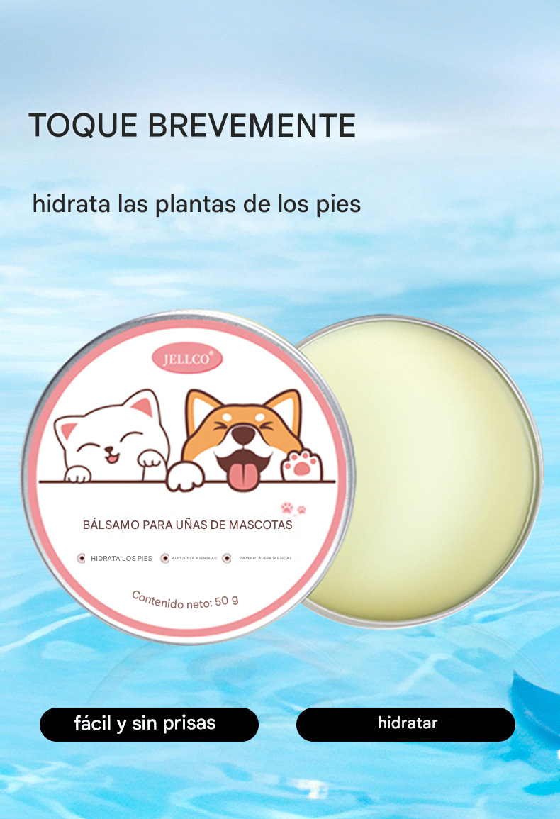 Bálsamo relajante para huellas de mascotas