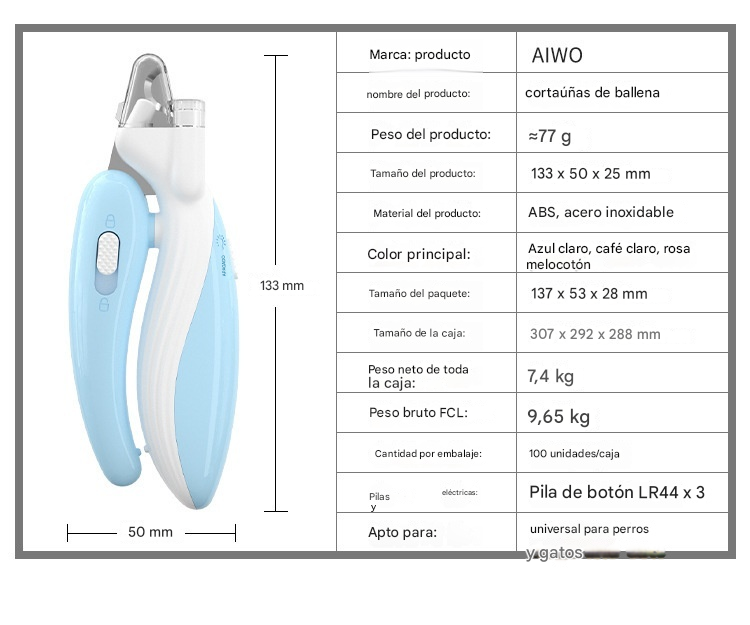 Corta uñas para mascotas