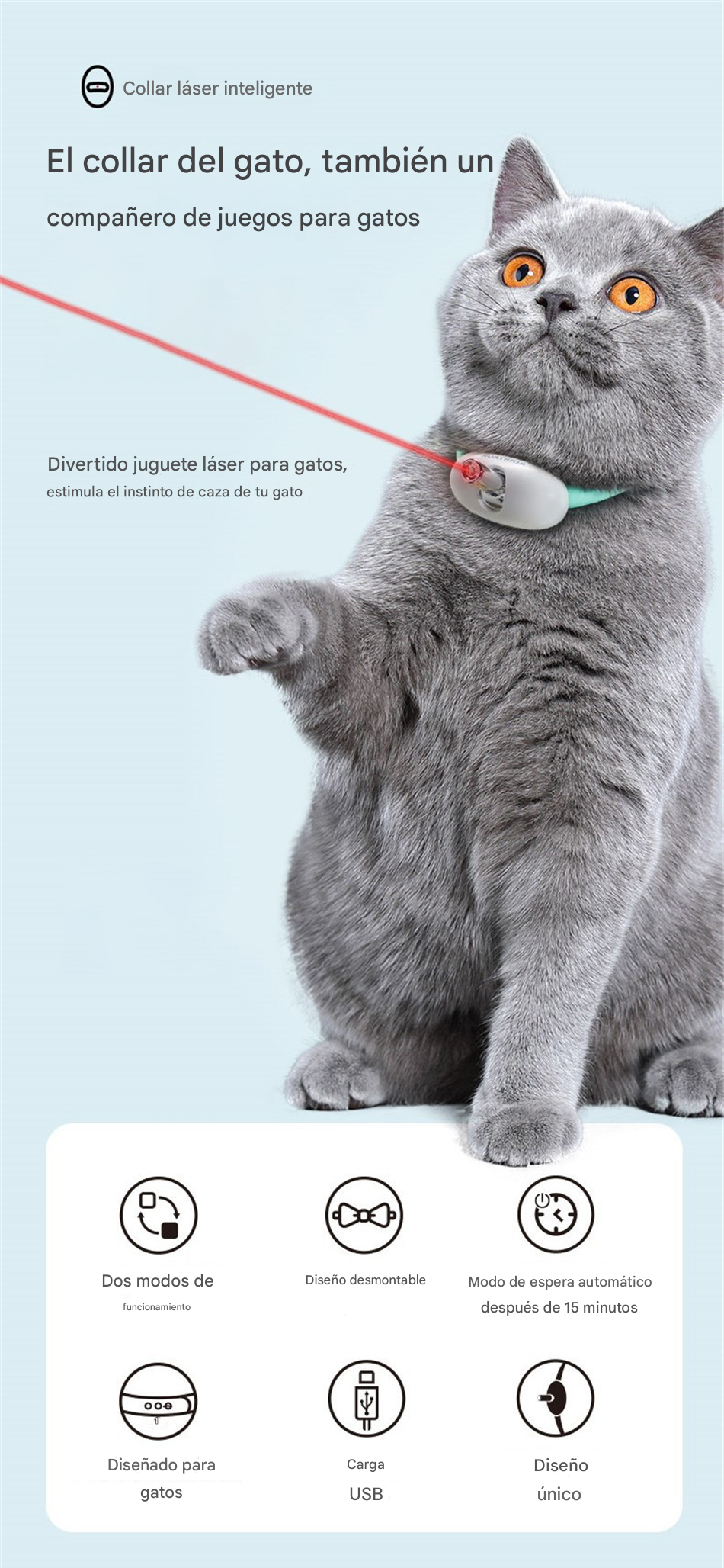 Collar con luz láser automática